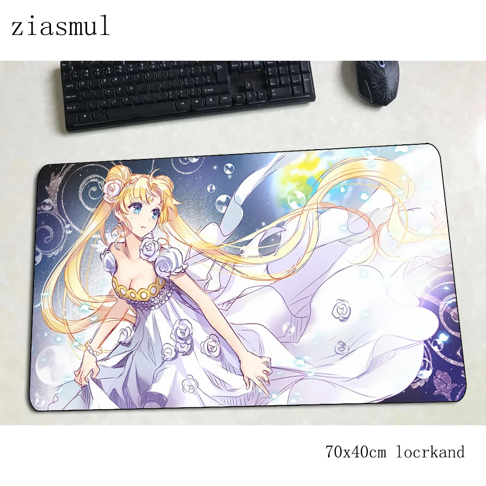 Коврик для мыши sailor moon, милый компьютерный коврик 70x40 см, игровой коврик для мыши, большой ПК, клавиатура со встроенной мышью, игровой стол