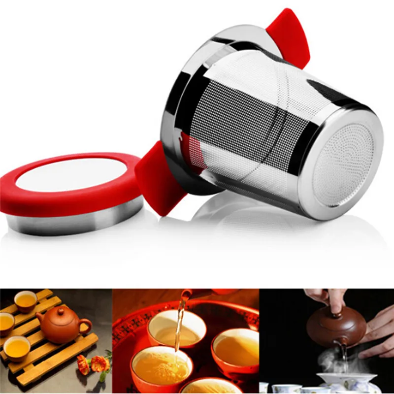 

2019 Tea Maker Tea Infuser Reusable Stainless Steel Mesh Tea Ball Strainer Filter Interval Diffuser Infuser For Loose Leaf Tea