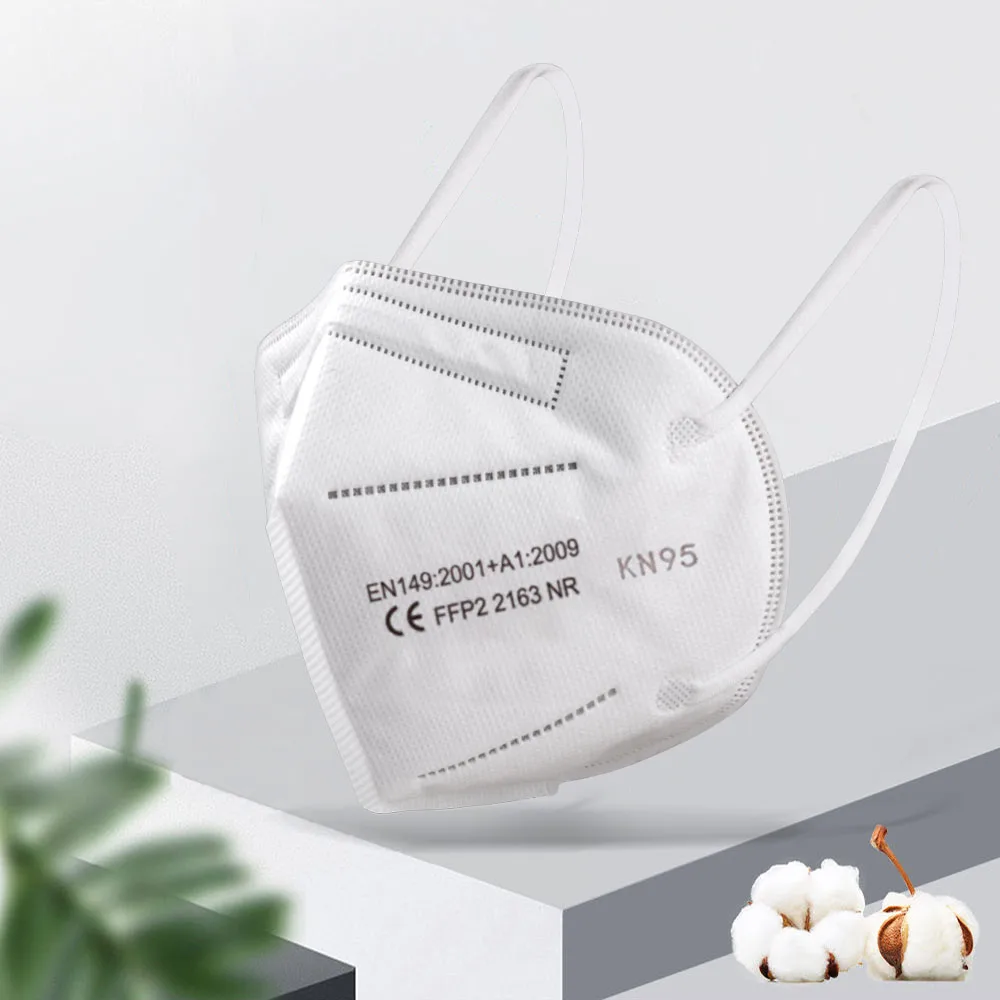 

60Pieces ffp2 ce mask fpp2 approved kn95 mascarillas masks Kn95 certified Black mouth caps mask for men women 5 Layers