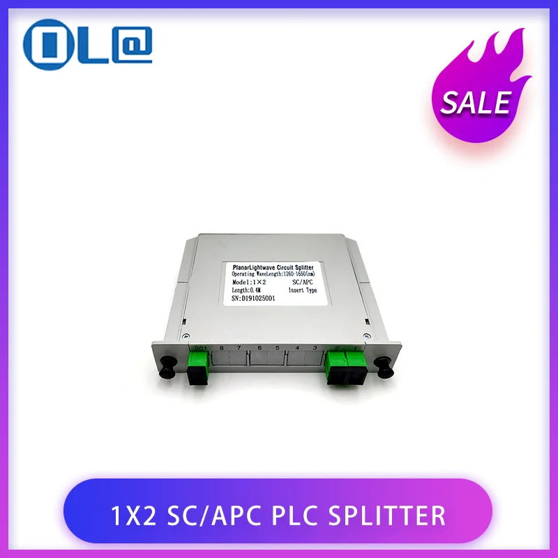 

10 шт./лот SC/APC 1X2 волоконно-оптическая кассета FTTH, оптический соединитель SC APC PLC 1X2, волоконно-оптическая сплиттер, кассета