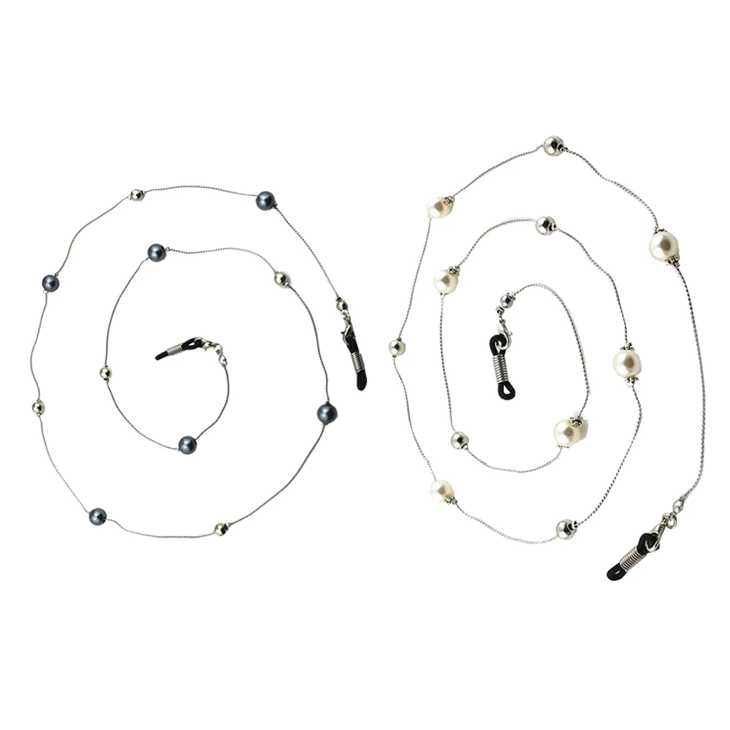 2 шт. жемчужные бусины солнцезащитные очки шейный ремешок для очков шнур