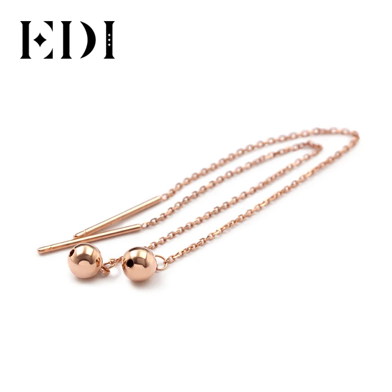 Женские серьги подвески из розового золота 18 карат|Серьги-подвески| |