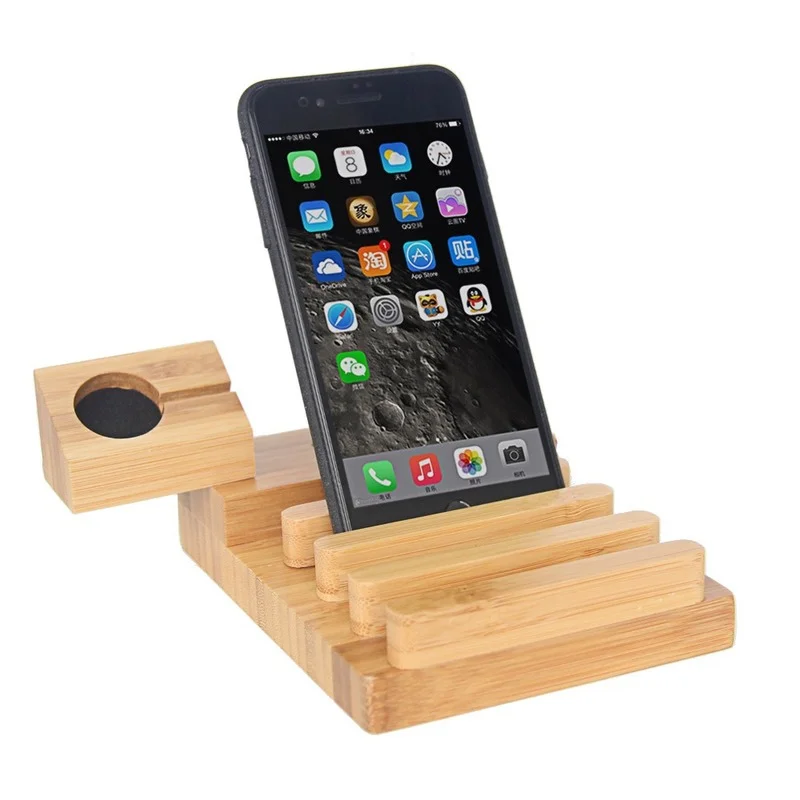 2021 новый мобильный телефон зарядная подставка часы деревянные Зарядная база с 3