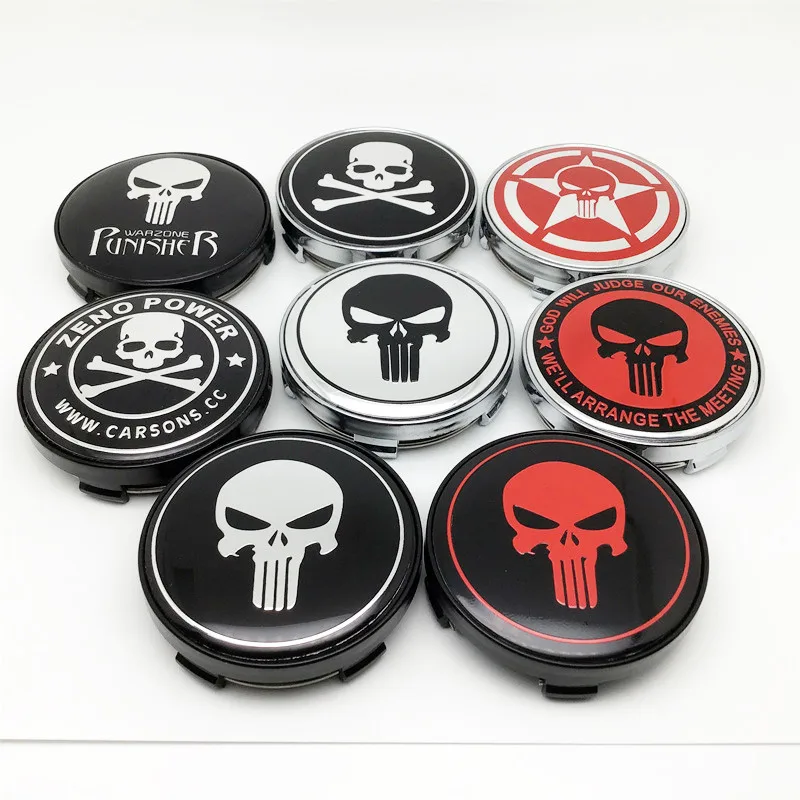 4 шт. 60 мм для черепа Каратель центральный колпак на колесо автомобиля втулки