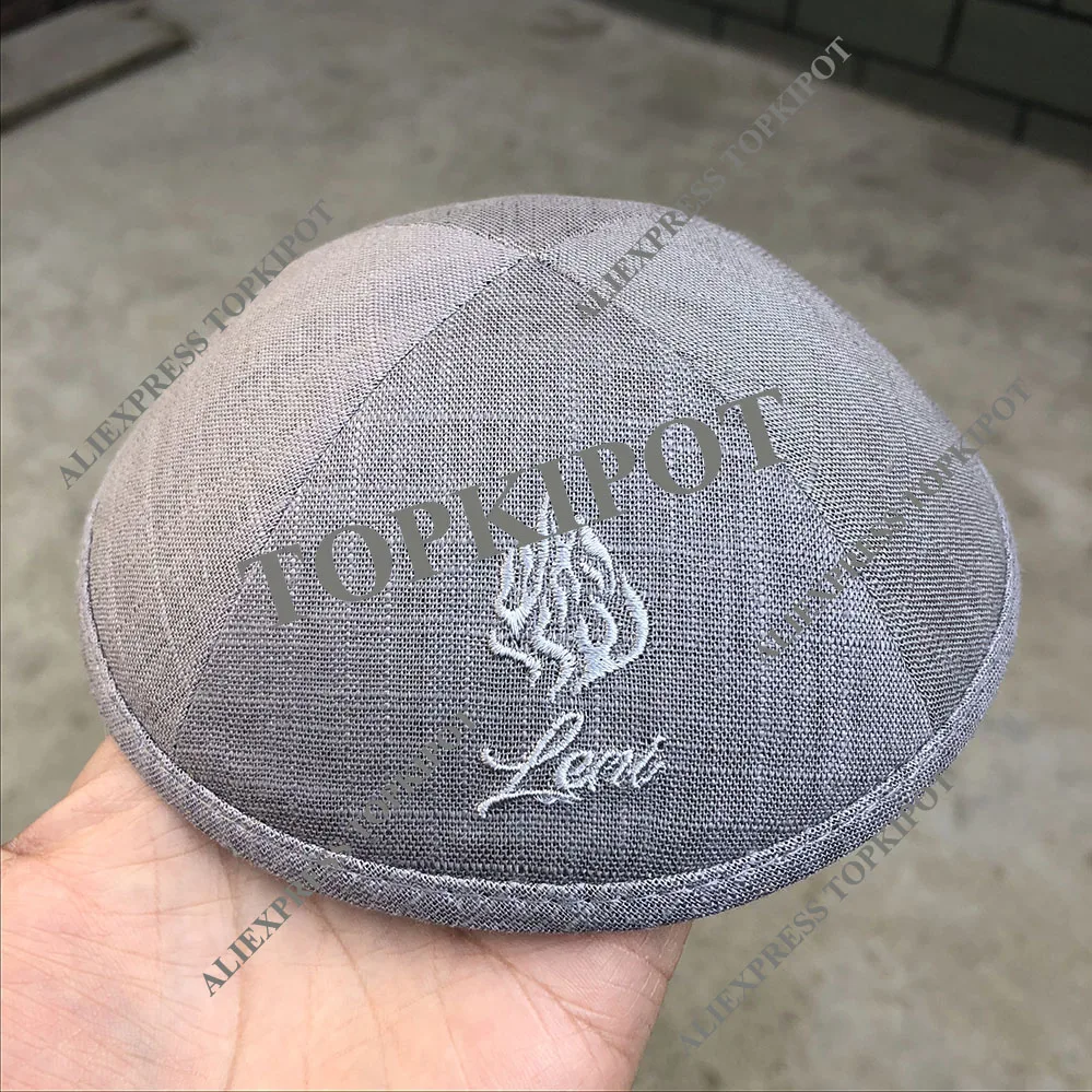 Темно-серый льняной KIPPOT, льняной KIPOT, KIPPA, Свадебный KIPPAH, KIPA