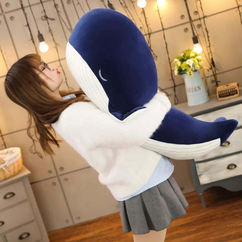 

Super Soft Whale Shark Plush Toy Stuffed Sea Animal Big Blue Whale Soft Toy Whale Plush Pillow Kids Toy Children's birthday gift