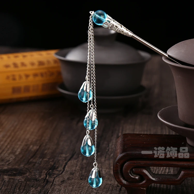 Заколка для волос в стиле ретро с длинными кисточками Классическая