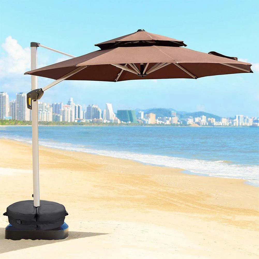 

2021/18" Gardennew Outdoor Patio Umbrella Base Weight Bag Weatherproof Parasol Umbrella Heavy Duty Sand Bags Stand Base For Hom
