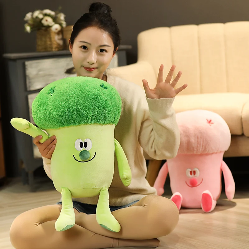 

1 pcs Creative Simulation Vegetable Pillow Cushion Plush toys Nap Pillow Broccoli for Children Christmas gifts Restaurant Decor