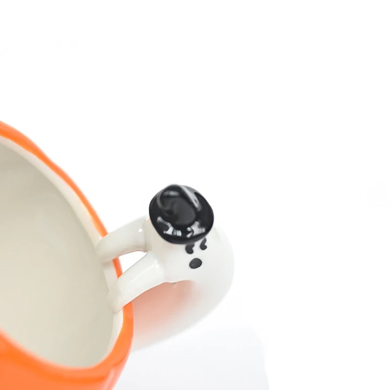 Чашка керамическая с изображением тыквы ручкой милая кружка для молока и кофе