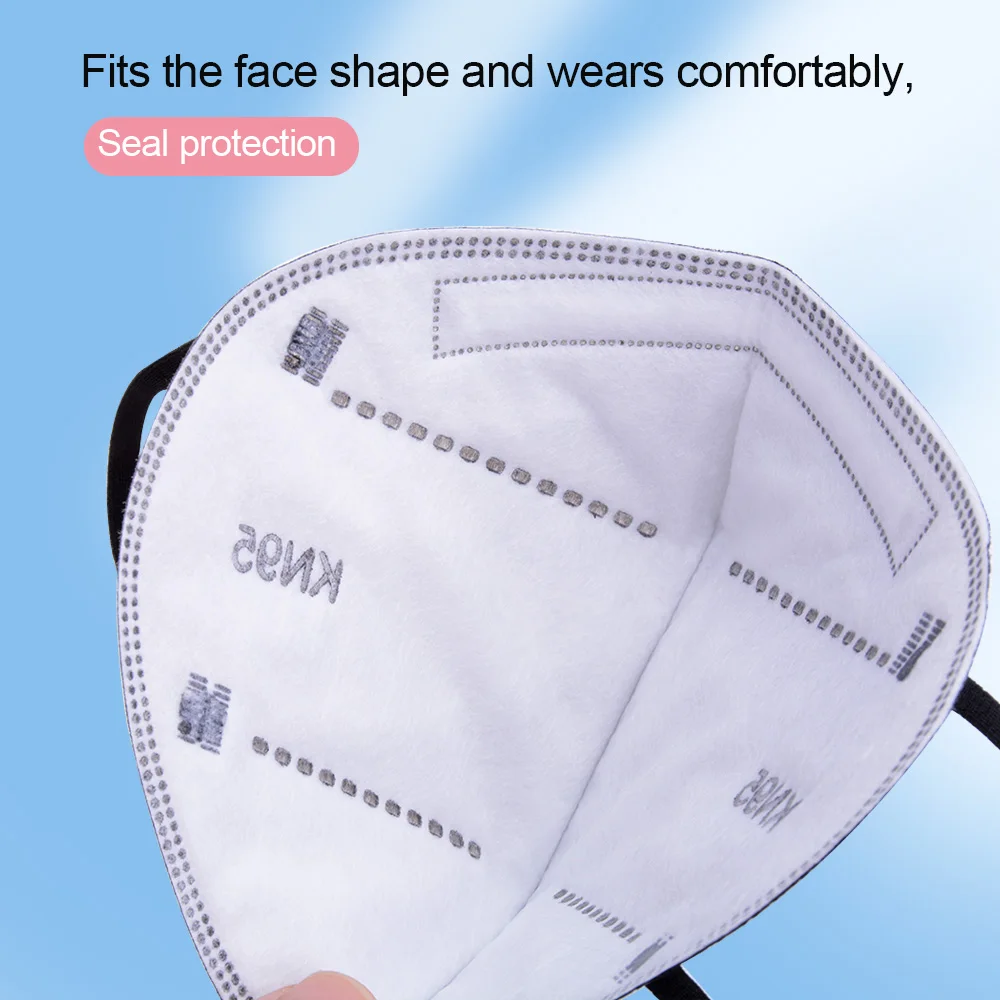 Быстрая доставка 5 слоев FFP2 черная маска Безопасность респиратор FFP2Mask CE KN95 FPP2
