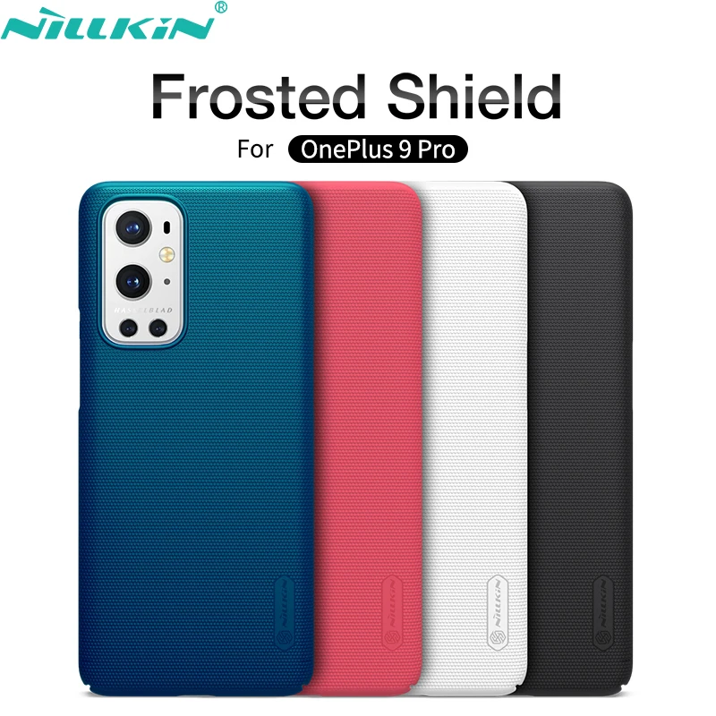 

For OnePlus 9 Pro Case with Gift Phone Holder NILLKIN Frosted Shield PC Hard Anti-fingerprint Phone Cover For One Plus 9/9R Case