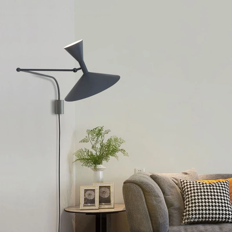 Современная настенная лампа с регулируемым выключателем прикроватный