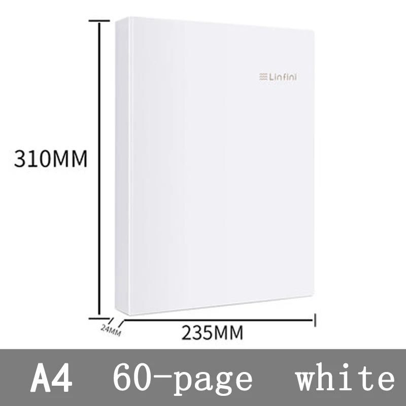 white 60pages Deli A4 Music Folder Can Modify The Transparency and Non-reflection of Loose-leaf Multi-layer Insert Files 72411 - Цвет: white 60pages