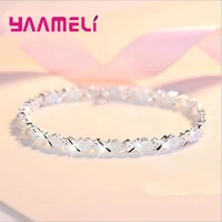 classic fashion wedding engagement jewelry for brides s925 sterling silver carving flowers bracelets wholesale drop shipping