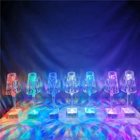 new crystal touch night light diamond crystal table lamp led decorative table lamp rgb colorful color changing decorative lamp