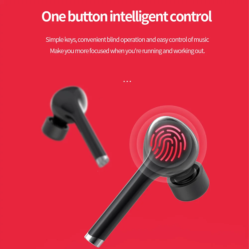 Bluetooth 5 0 беспроводные наушники HD звук палец умные сенсорные спортивные стерео