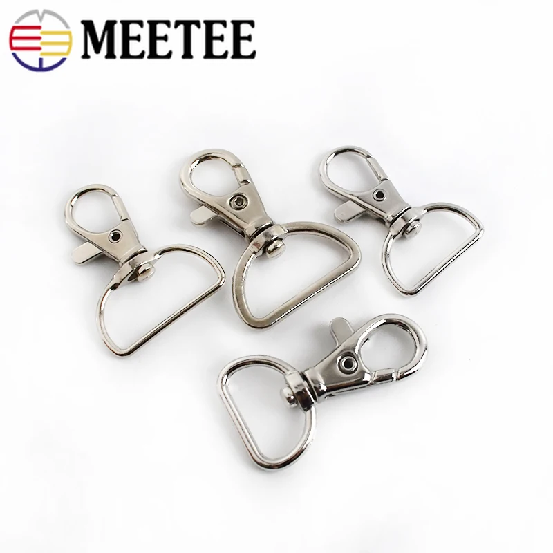 Meetee 20/50 шт металлические сумки пряжки 8/15/19/25 мм Поворотный Триггер Омары застежки