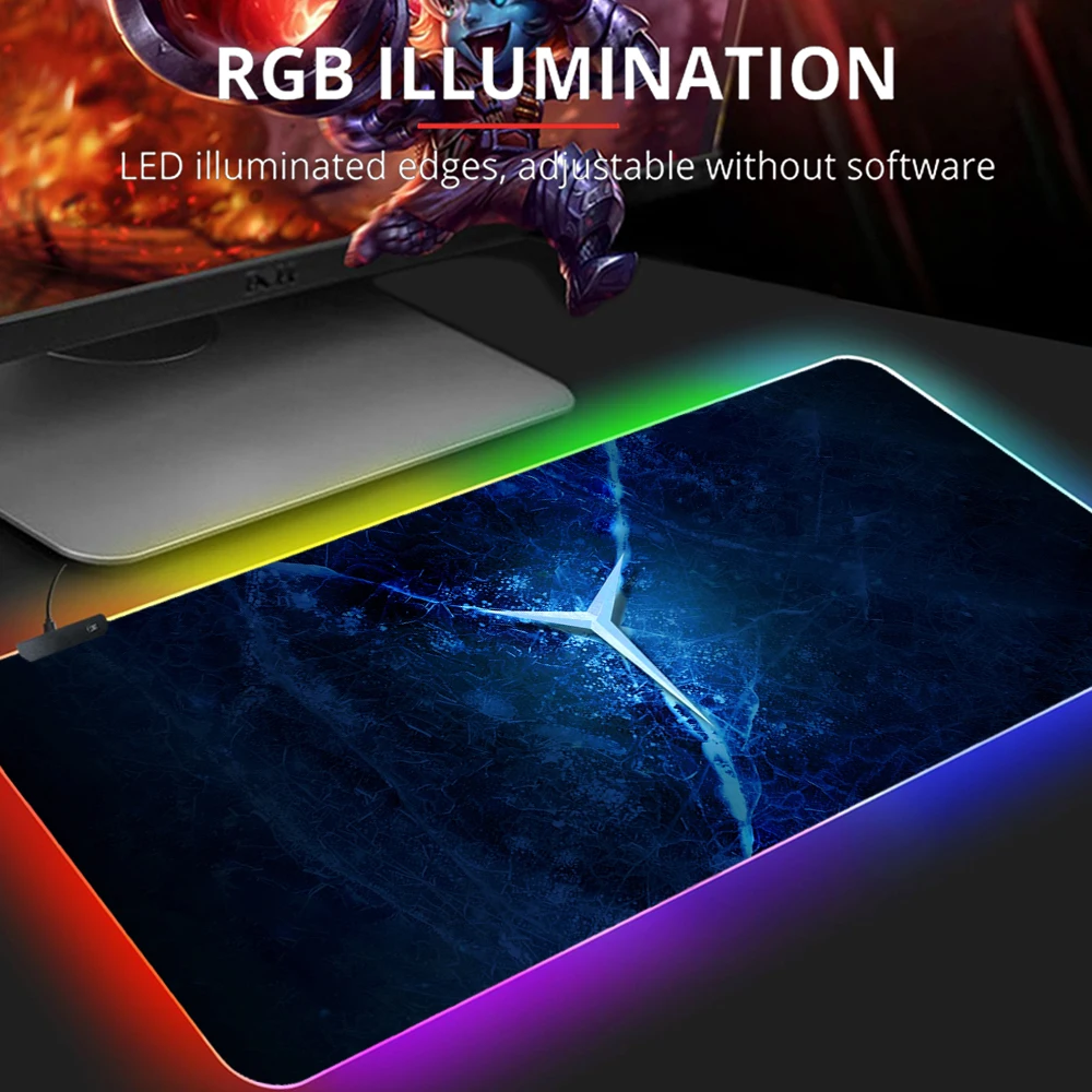Игровой коврик для мыши Lenovo Legion RGB большой офиса дешевые игровые аксессуары