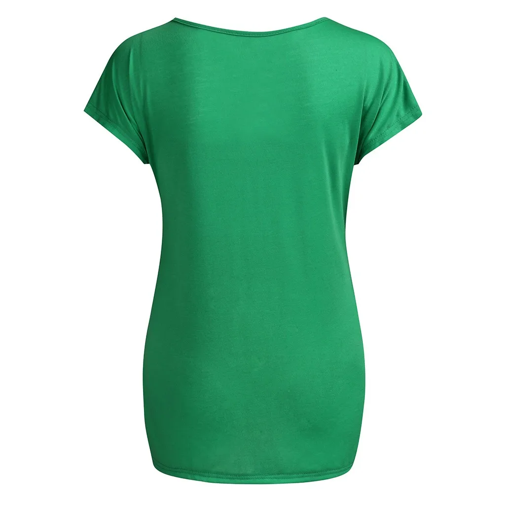 Одежда для беременных женщин с коротким рукавом милым мультяшным принтом