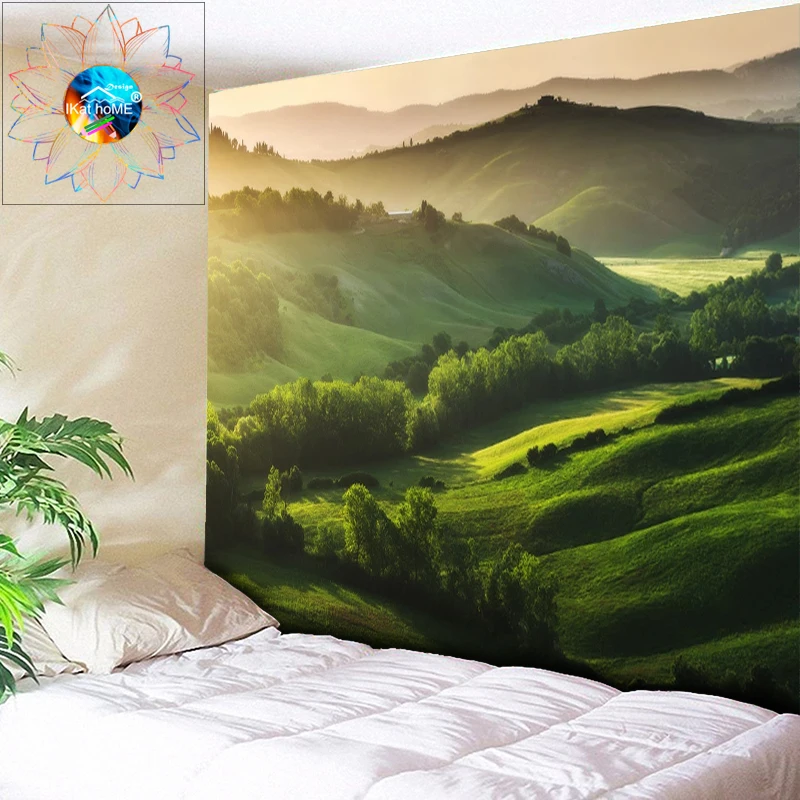 

Natural Scenery Living Room Tapestry Wall Hanging Hawthorn Decorative Wall Tapestry Bohemia Home Decor Multi-Function Gobelin