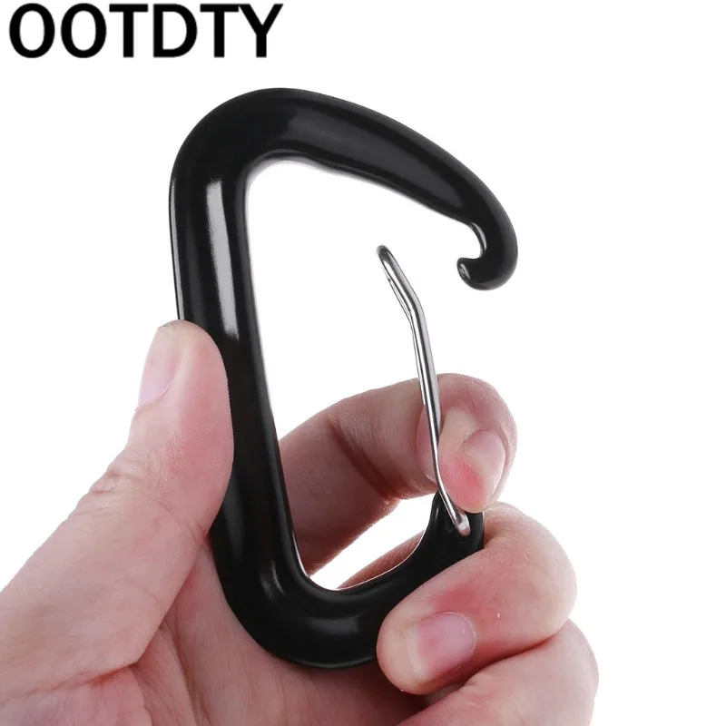 

Aviation Aluminum D Shape Carabiner 12KN Hammock Safety Clasp Climbing Buckle