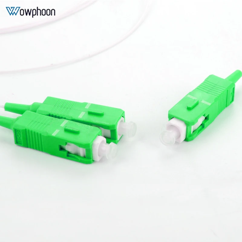 10PCS sc apc 2 ways gpon fiber optic cable splitter 1X2 Mini steel tube optical plc splitter