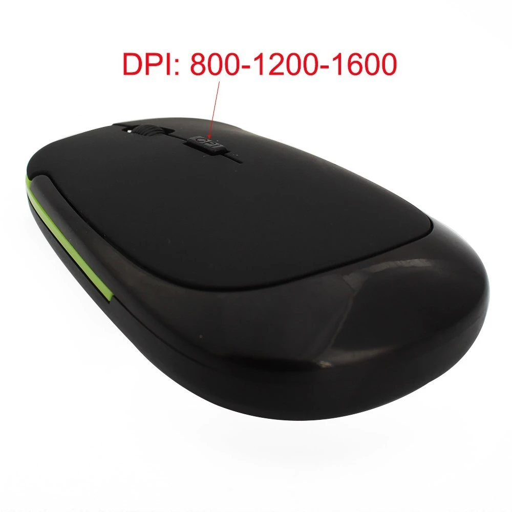 Тонкая беспроводная эргономичная мышь 2,4G 800-1200-1600 dpi, Регулируемая оптическая Ультратонкая мышь, USB Компьютерные Мыши для ПК, ноутбука, настольного компьютера