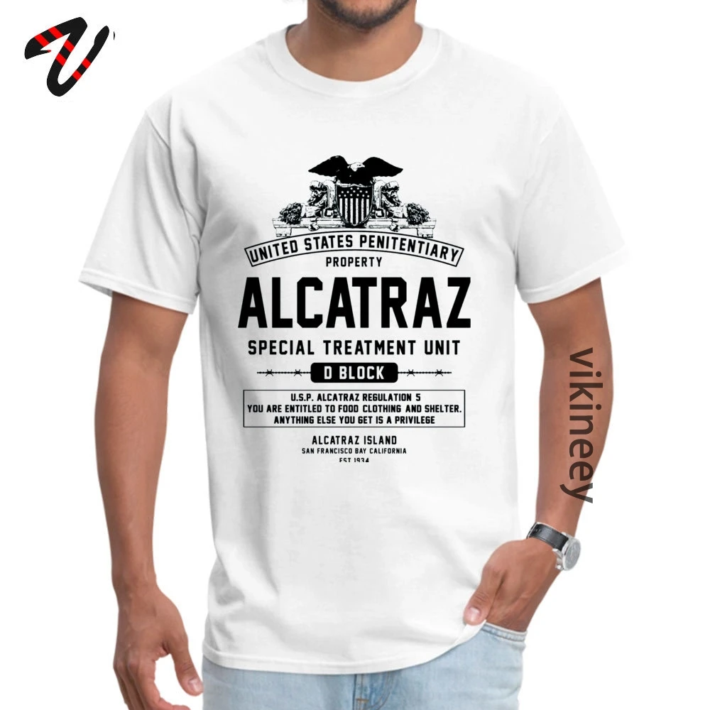 ALCATRAZ S.T.U. Camiseta de manga Linux para hombre, camisa informal de ostern Day, Hip hop, cuello redondo