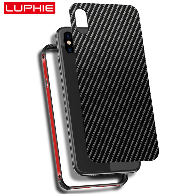 for iPhone Xs Max XR 7 8 Plus Case Metal Frame Bumper Aluminum Alloy Protection Cover Military-Grade Armor Carbon Fiber | Мобильные