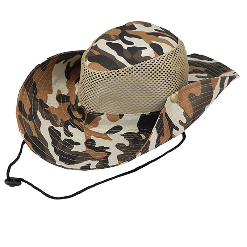 

Fisherman's Hat Camouflage Sunshade Breathable Ultraviolet Fishing Hiking Mountaineering Jungle HB88