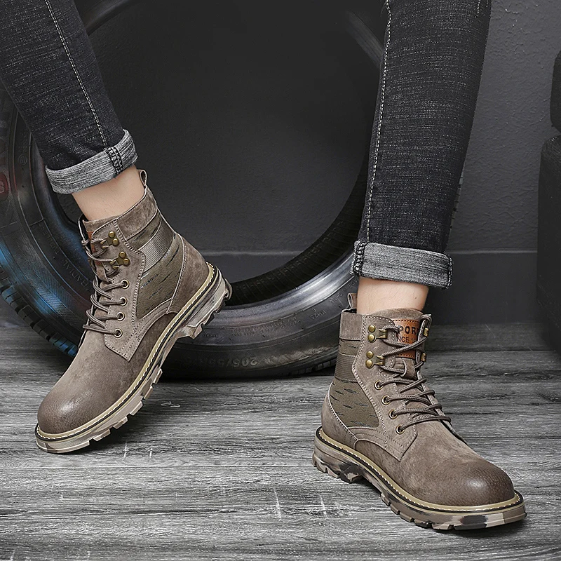 Роскошная брендовая кожаная замшевая обувь ручной работы Мужские осенние модные