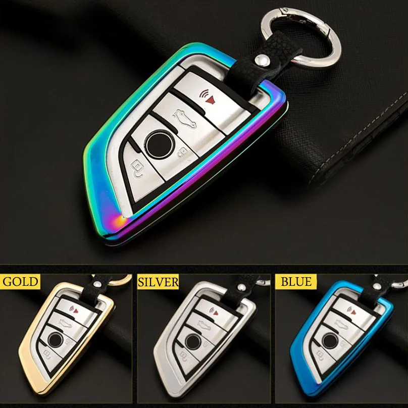 Оцинкованный сплав + кожа стайлинга автомобилей чехол держатель для ключа BMW X1 F48