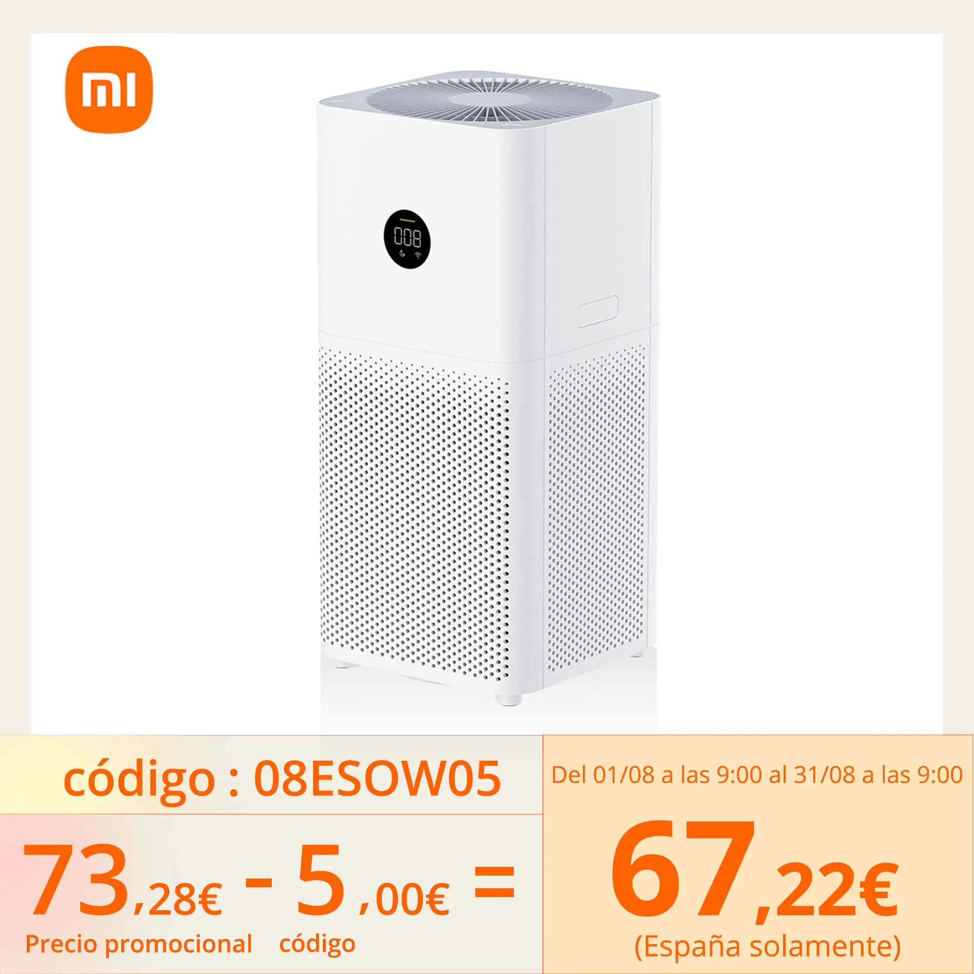   Mi Air Purifier 3C Mijia Smart Air Freshener LED Display Formaldehyde Remover Bacterial Sterilizer APP Control 