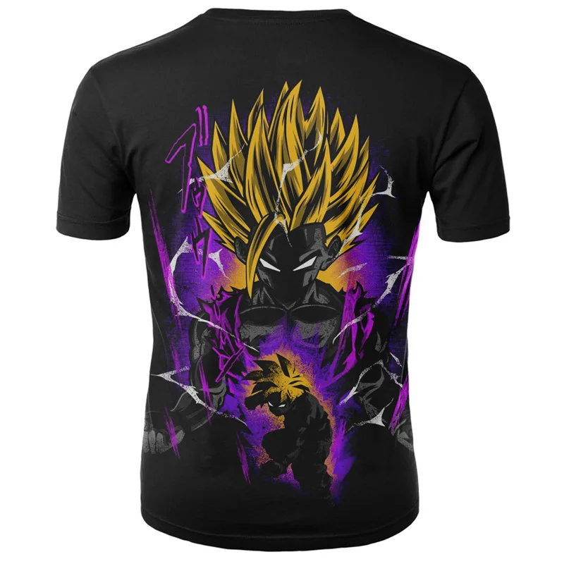 Летняя модная мужская Свободная 3D цветная Футболка с принтом dragon ball Повседневная