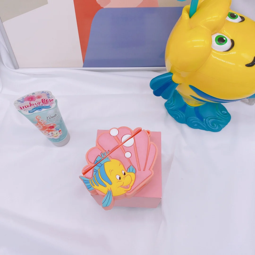 Силиконовый чехол для Airpods Air Pods с ракушками и маленькими рыбками, защитный чехол, защита от потери, аксессуары Fundas