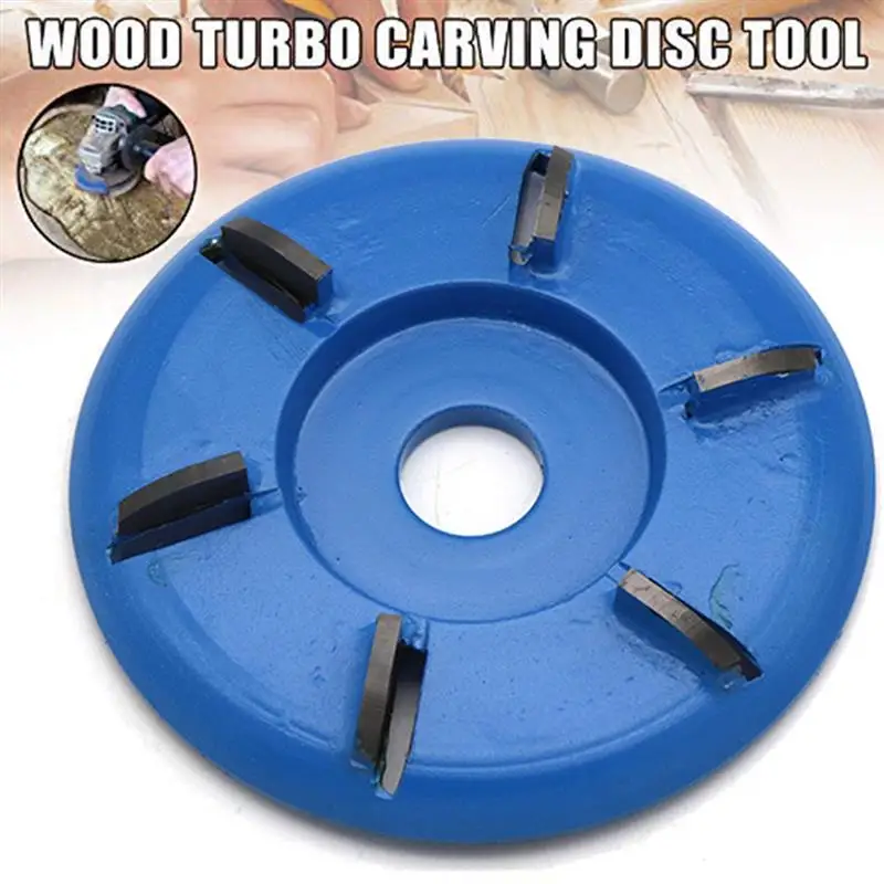 

Four/Six-Tooth Red/Blue Power Wood Carving Disc Tool Milling Cutter For 16mm Aperture Angle Grinder Diameter 90mm Polishing