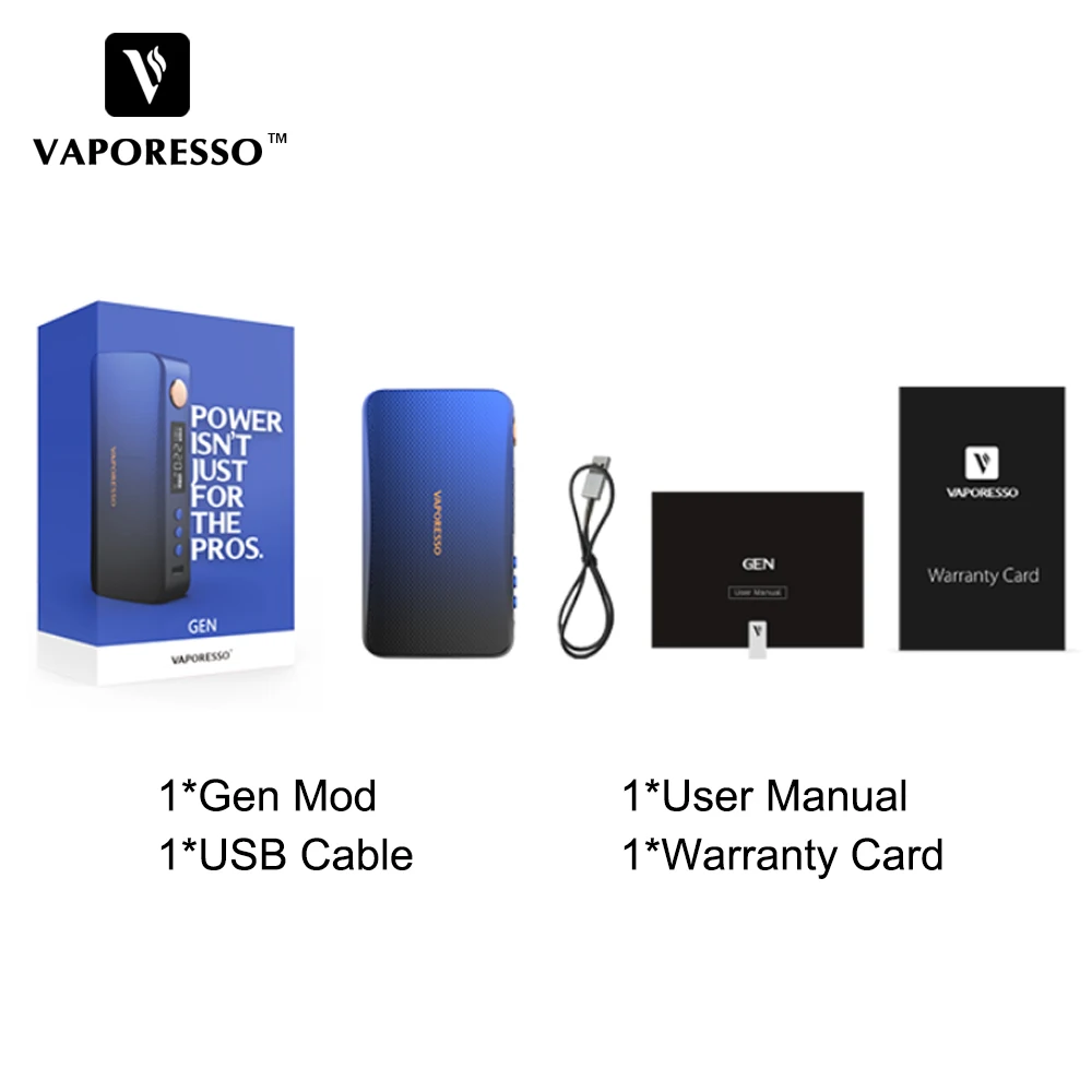 Бокс мод для электронных сигарет Vaporesso GEN оригинальный бокс 220 Вт вейп подходит