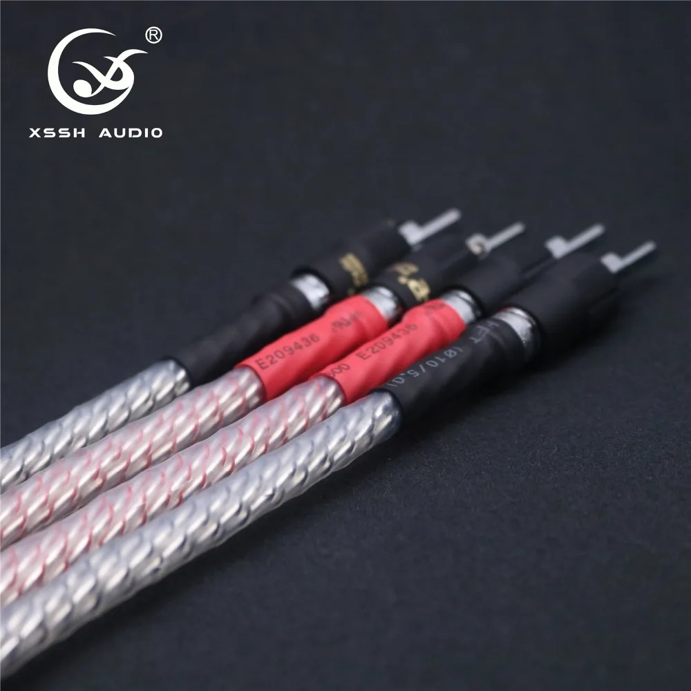4 шт. XSSH Audio Bi Wire 8 core IDY anoxic OFC медь посеребренный аудио Банановый штекер Перемычка