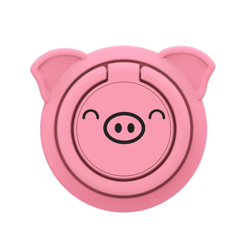 Pink TCICPC кольцо держатель телефона для iPhone 7 XS Samsung S10 360 градусов подставка держатель для телефона Поддержка магнитный автомобильный держатель телефона - Цвет: Pink