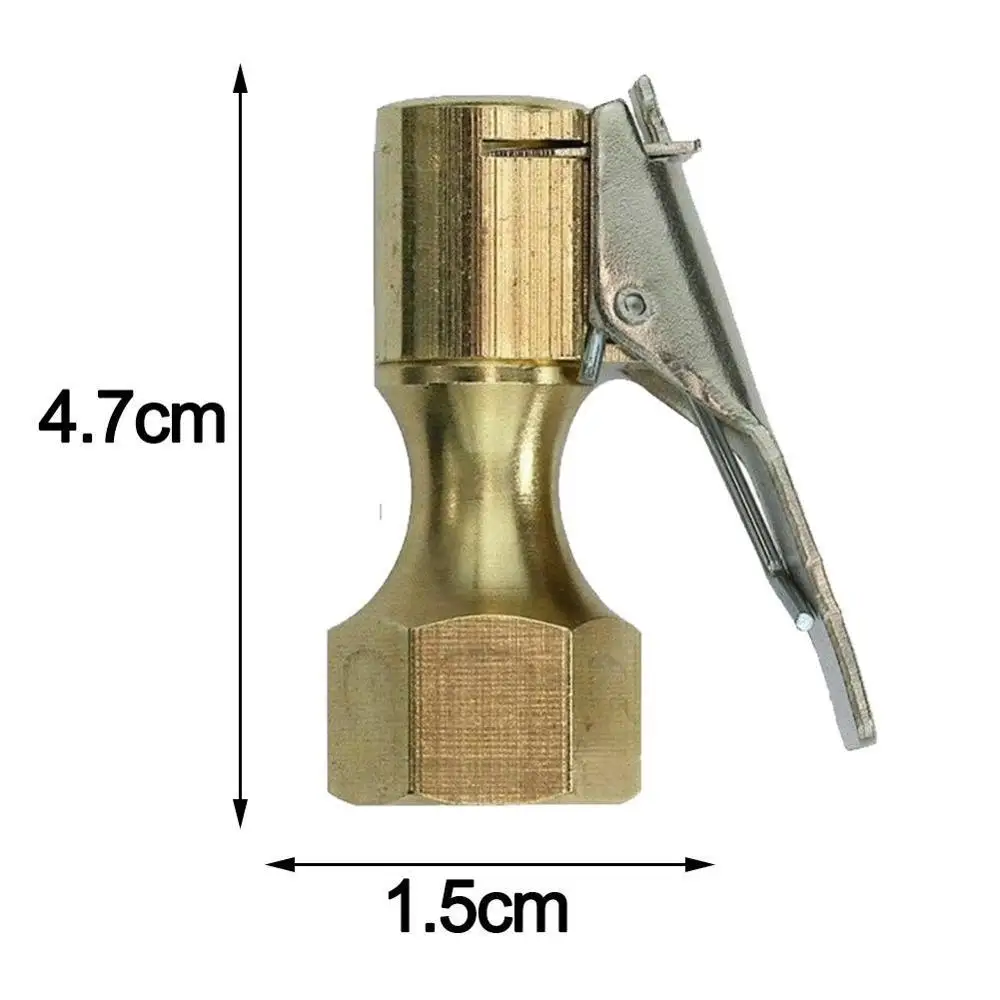 

Opened Type Flow Straight Lock-On Air Chuck with Clip Inflator For Tire Copper Tire Valve Clip-on Connector Tool Stem Car M0Q4