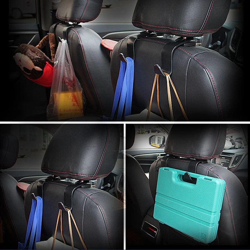 

2PCS 4PCS Car Coat Hook Creative Car Seat Backrest Hook Hanger Organizer Universal Headrest Installation Storage Hook Auto Parts