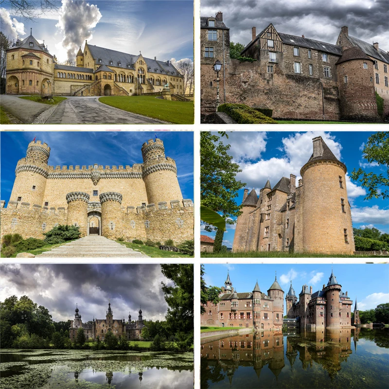 Реквизит для фотосъемки Nitree Виниловый фон в европейском средневековом замке