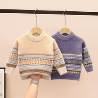 soft kids sweaters spring winter baby boys girls warm knitted bottoming thicken teenag childrens clothes school high quality