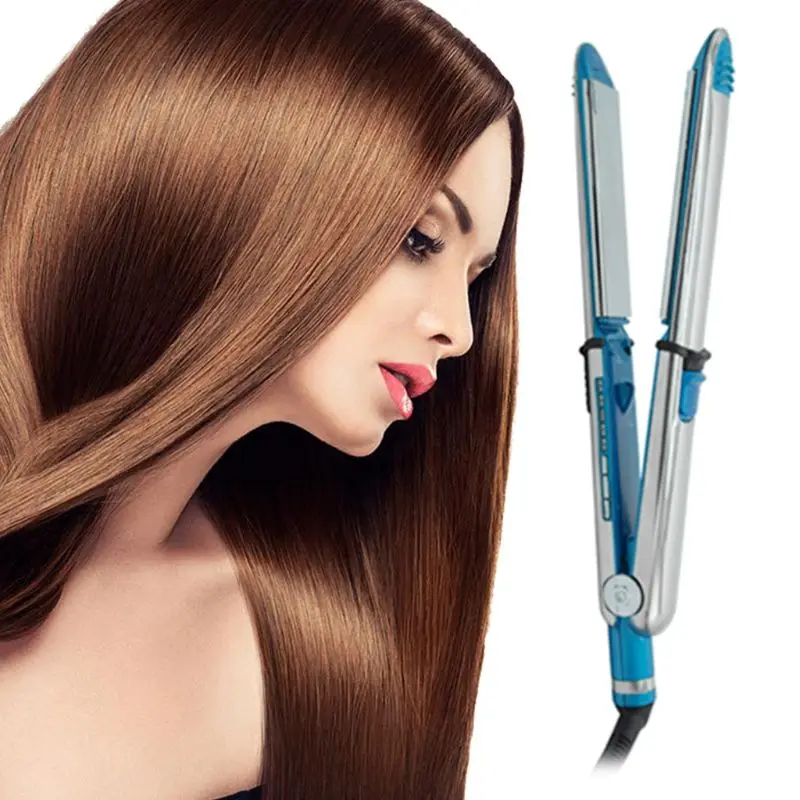 

Hair Straightener Curler Professional Tourmaline Ceramic Straightening Flat Iron Styling Tool Adjustable Temperature