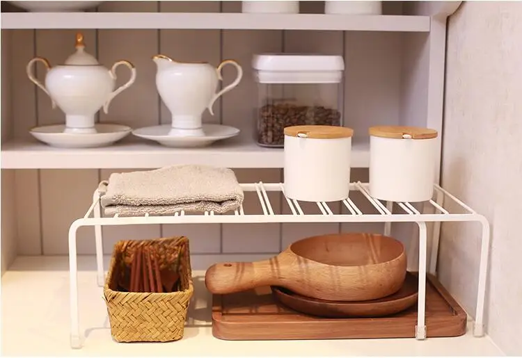 Масштабируемая кухонная полка хранения посуды горшочки многоэтажные получить стойку для специй