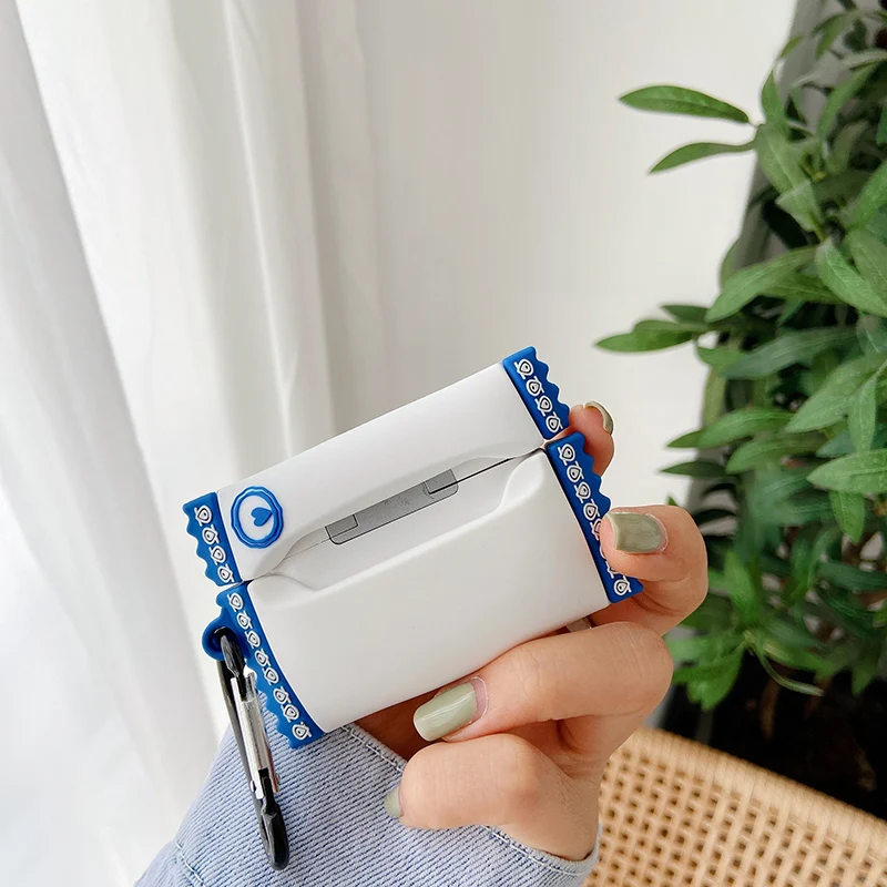 Модный брендовый 3D чехол для AirPods 1 2 Pro Charing Box мягкий силиконовый беспроводной