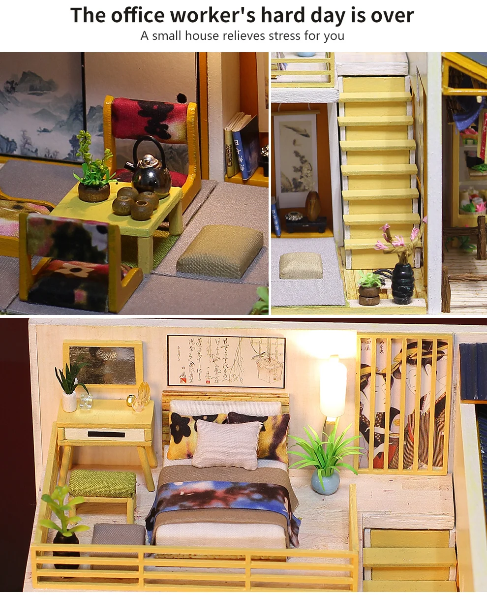 DIY игрушечный деревянный дом деревянные китайские элементы Классическая кукла дома кукольный домик игрушки с мебели светодиодный светильник подарок на день рождения