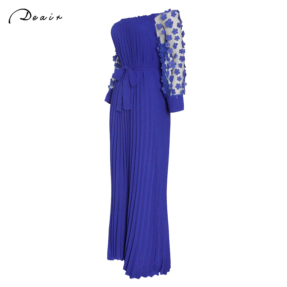 

African Style Women Casual Belted Pleated Dress Elegant Chic Office Lady A-Line High Waist Dress 2021 Autumn Winter Fashion