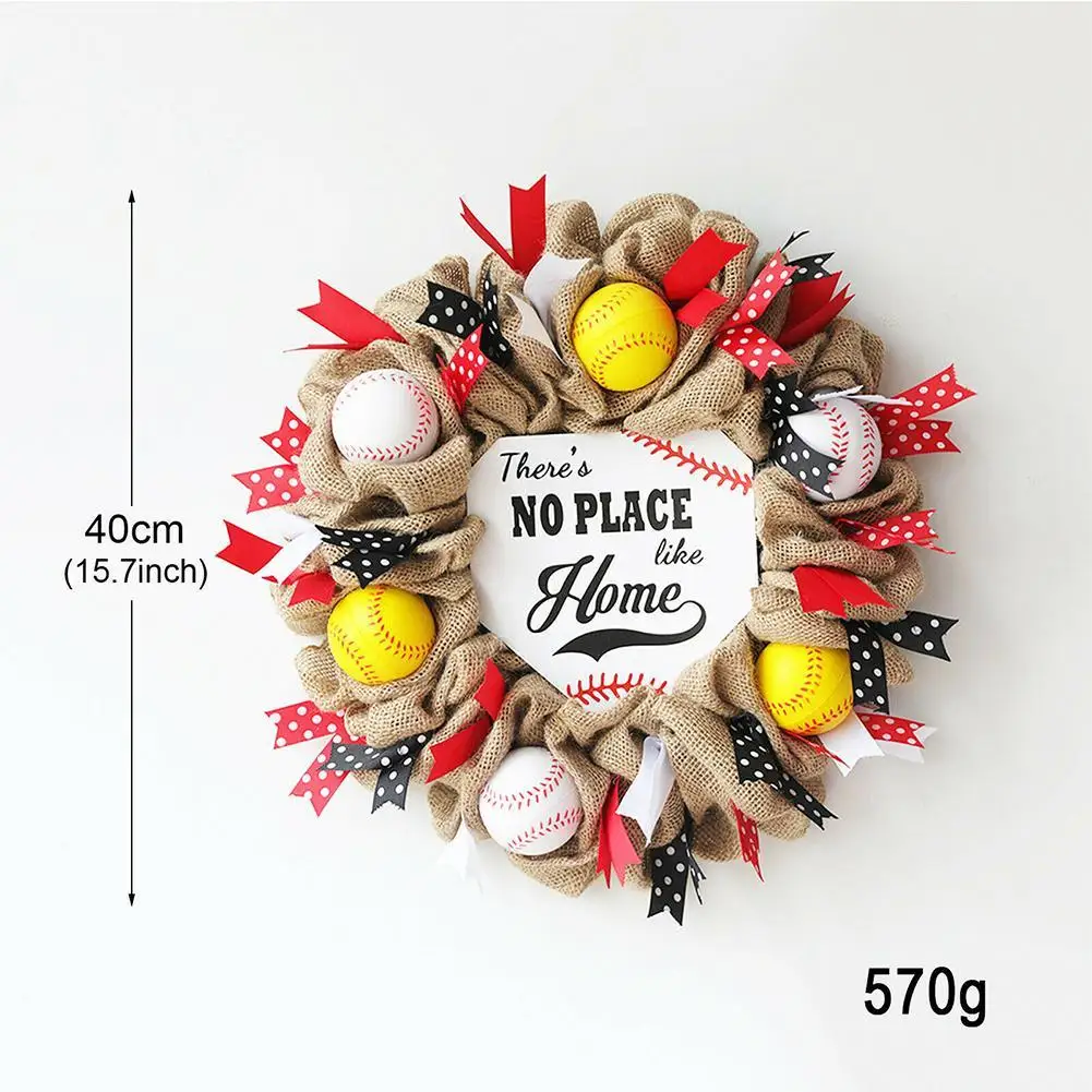 

1pcs House Number Decoration Garland Baseball Team Reused Simulation Be Door Garland Hanger Plastic Can H0B9